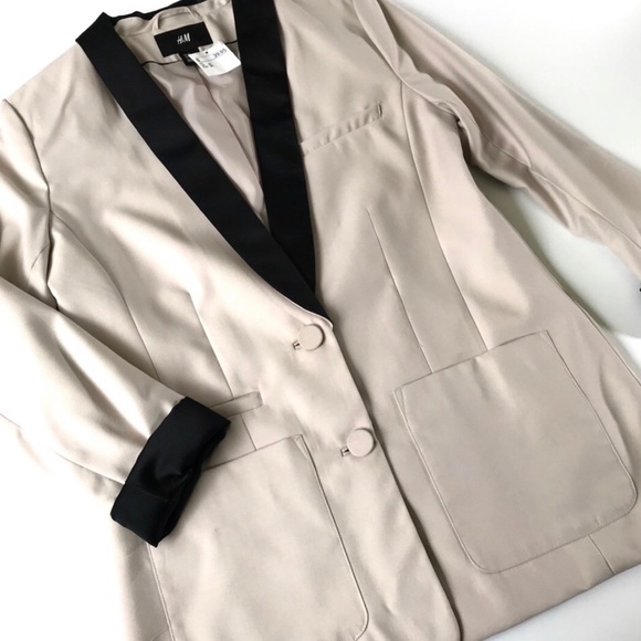 H&M Silk Blazer size 10 NWT - Picture 1 of 5